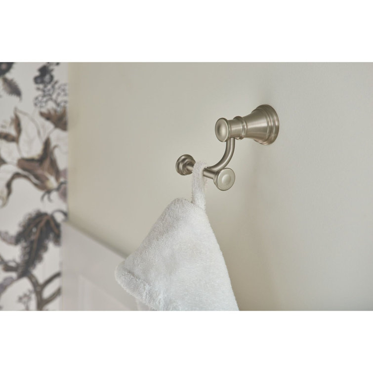 Belfield Polished Nickel Double Wall Mounted Robe Hook