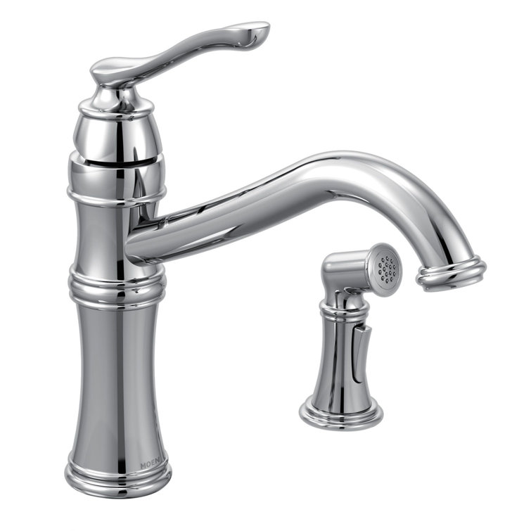 Chrome High Arc Single Handle Kitchen Faucet with Pull-out Spray
