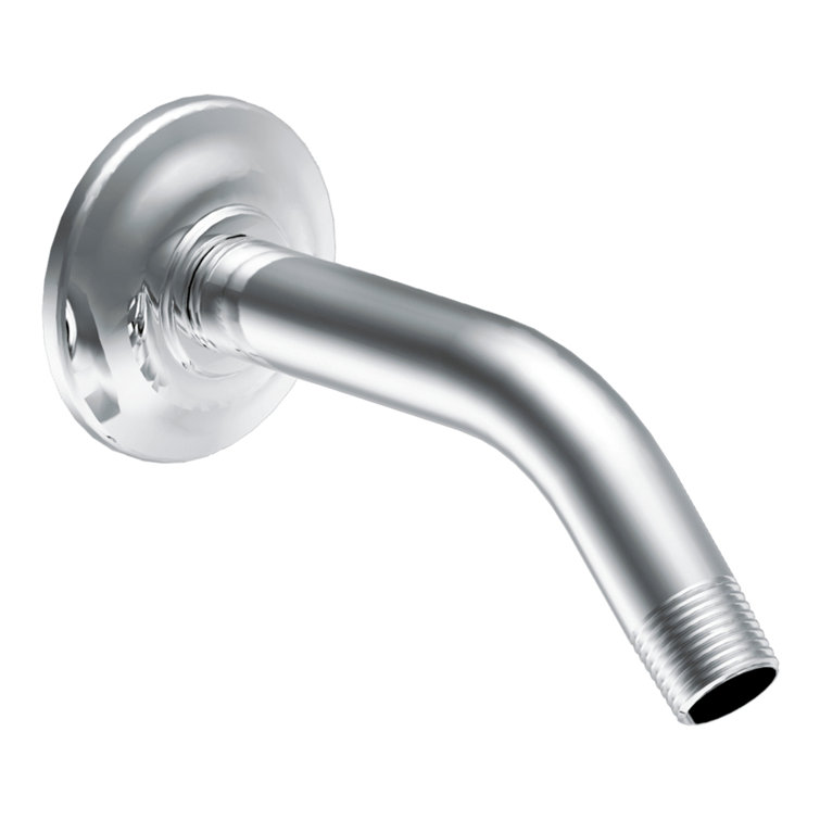 Chrome 6-Inch Modern Wall Shower Arm