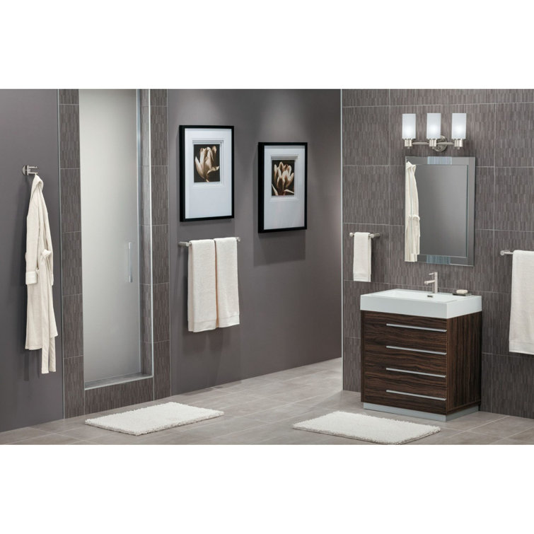 Brushed Nickel Modern Double Swivel Wall Mounted Robe Hook