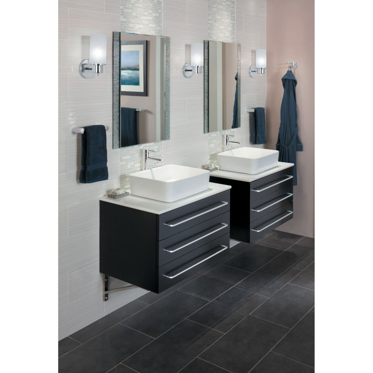 Chrome 18-Inch Modern Wall Mounted Towel Bar
