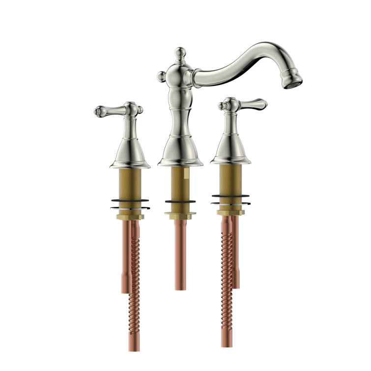 Brushed Nickel Double Handle High Arc Roman Tub Faucet