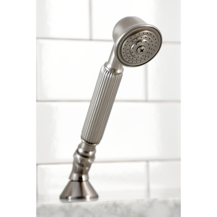 Brushed Nickel Deck Mount Hand Shower with Diverter