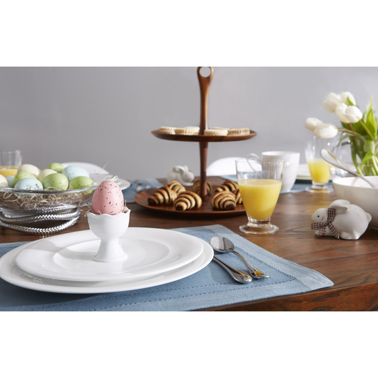 Acacia Wood Two-Tier Dessert Stand, 12.5"