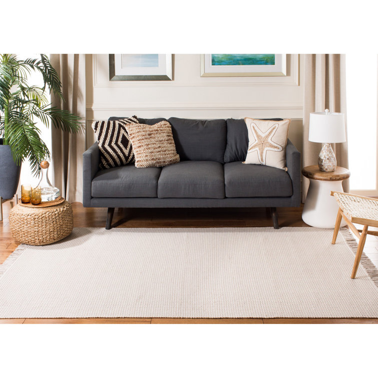 Ithaca Cream Braided Wool and Viscose 8' x 10' Rug