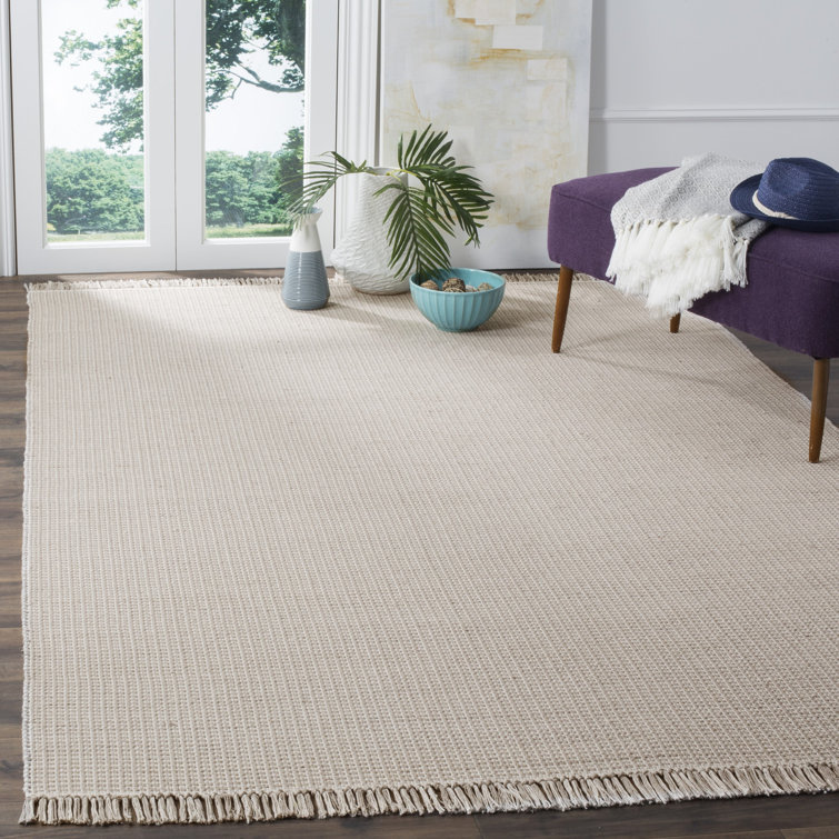 Ithaca Cream Braided Wool and Viscose 8' x 10' Rug