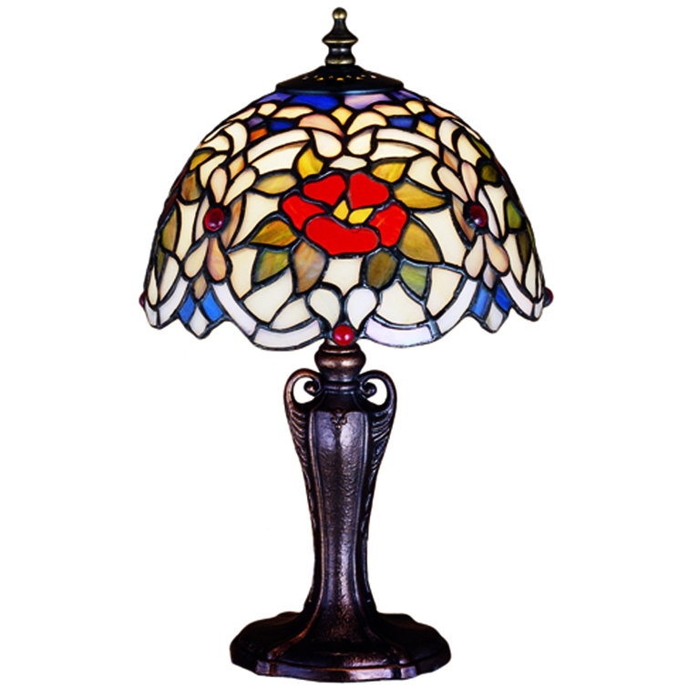 Bronze Stained Glass Mini Table Lamp