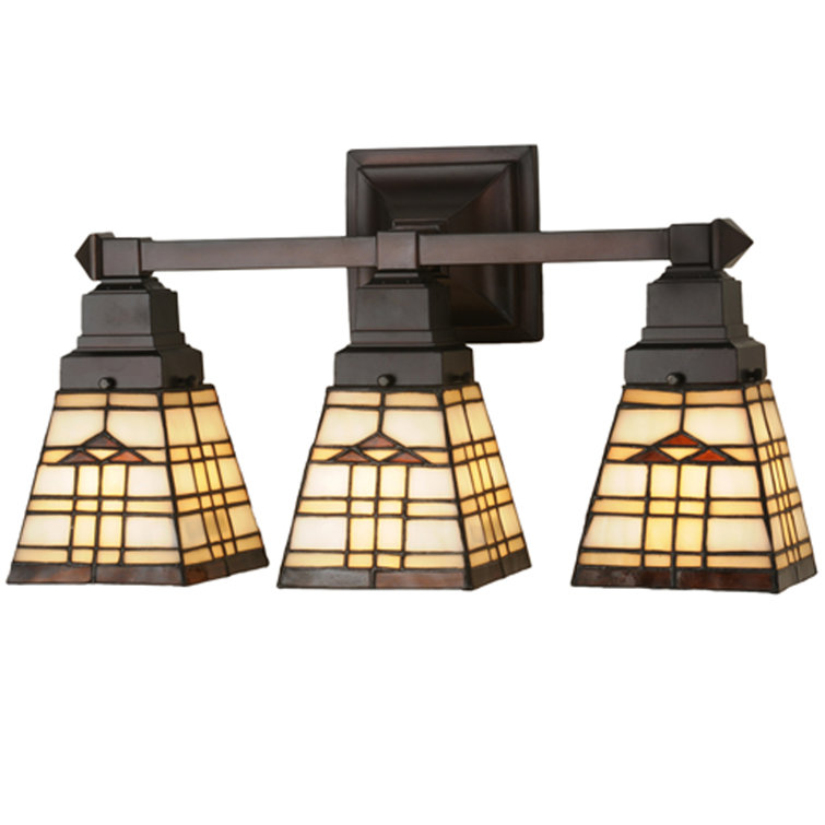 Arrowhead Mission 3-Light Dimmable Vanity Bronze and Brown