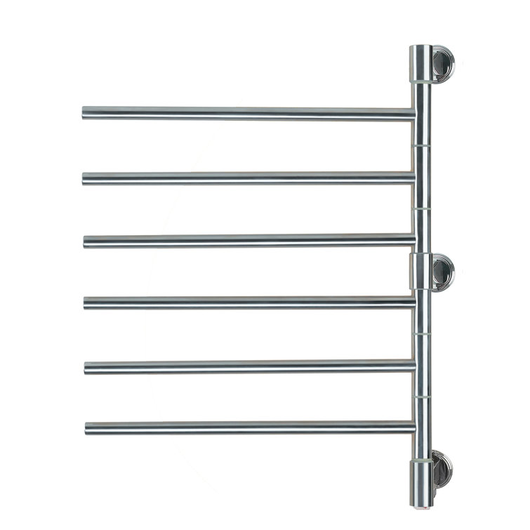 Brushed Stainless Steel Wall Mounted Swivel Towel Warmer