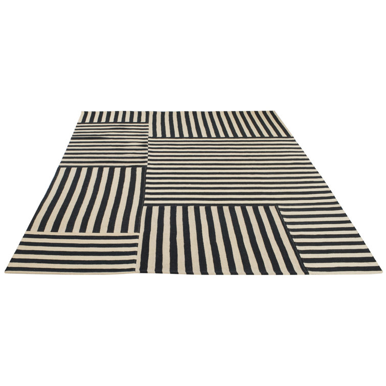 Canyon Stripe Cinder 2' x 3' Hand-Knotted Wool Area Rug