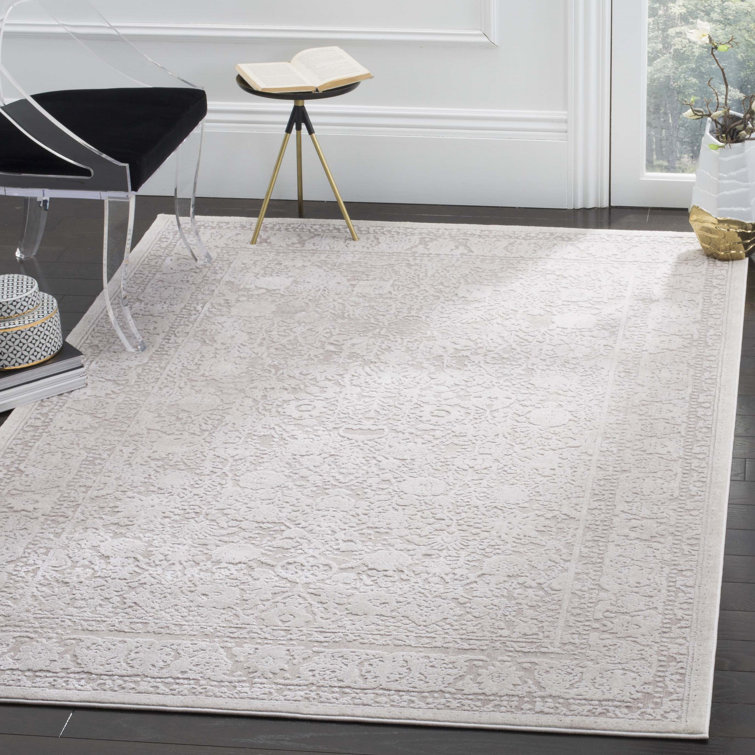 Calidi Beige and Cream 9' x 12' Oriental Synthetic Area Rug