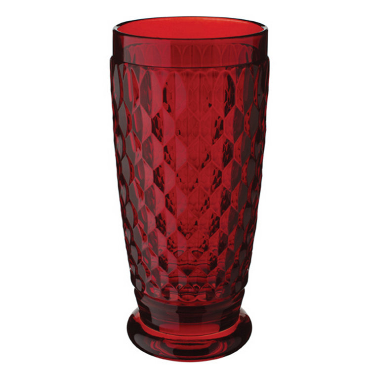 Villeroy & Boch Red Crystal Highball Glass Set of 4