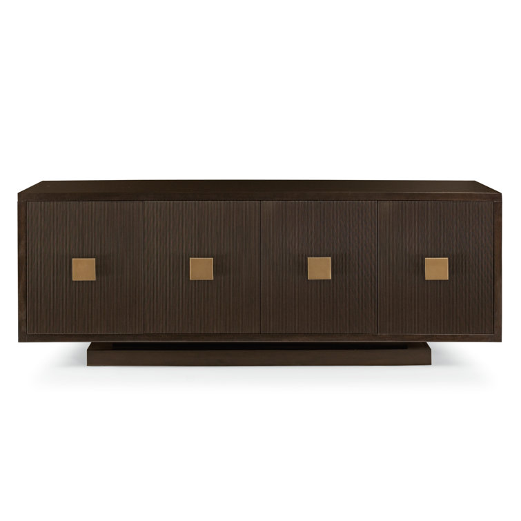 Boulevard Transitional 83'' Walnut Sideboard with Ebonized Finish
