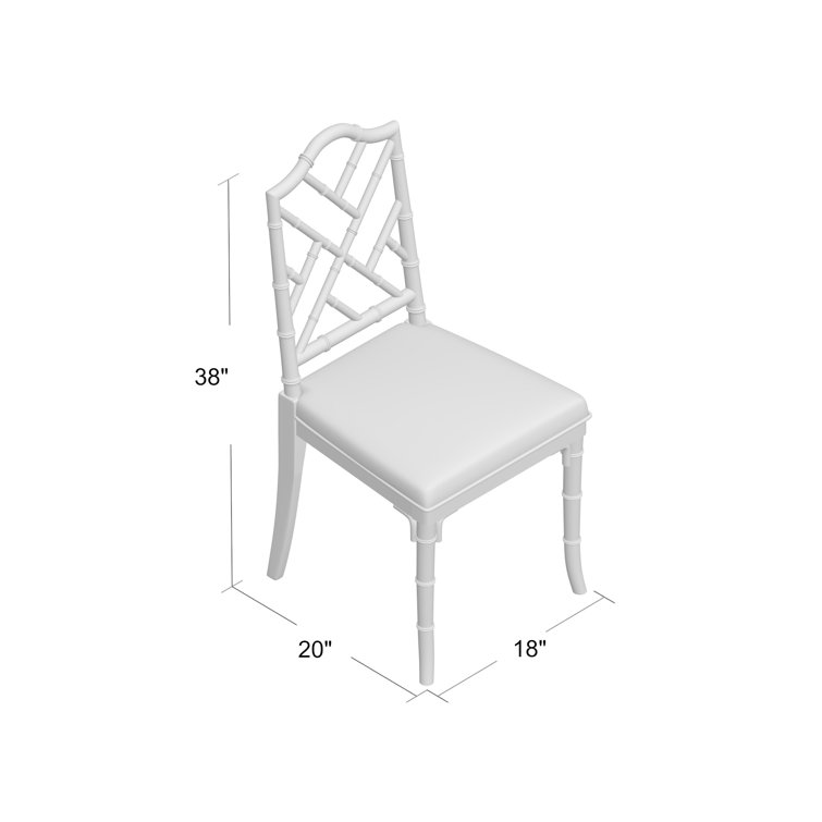 Fairfield Classic White Linen Upholstered Cross Back Side Chair