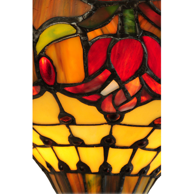 Victorian Tiffany Stained Glass 2-Light Wall Sconce