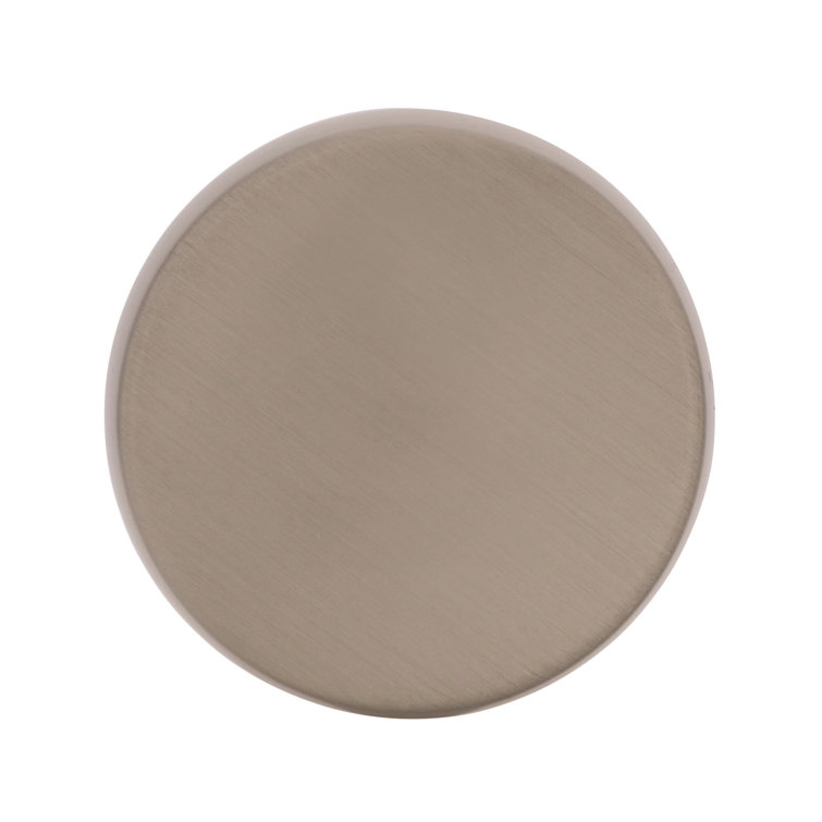 Satin Nickel Round Cabinet Knob with Mounting Hardware