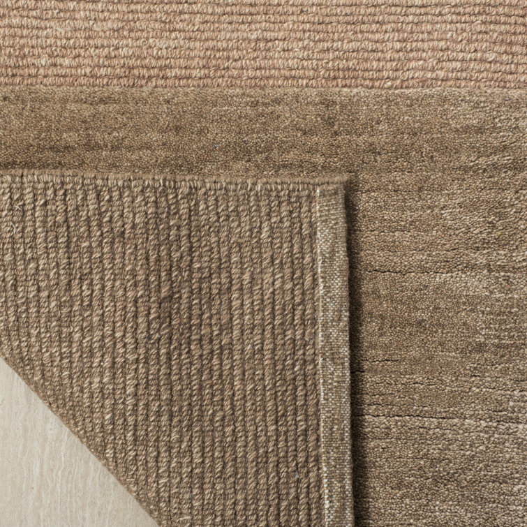 Elegant Gray 6' x 9' Hand-Knotted Wool Rectangular Rug