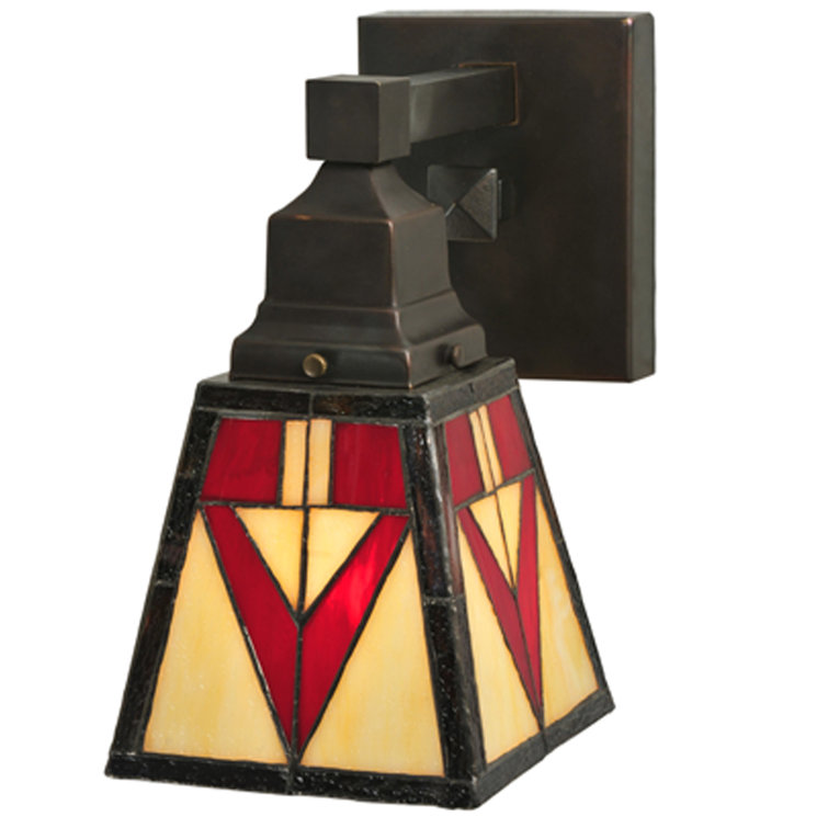 Bronze Mission Lodge 1-Light Dimmable Wall Sconce