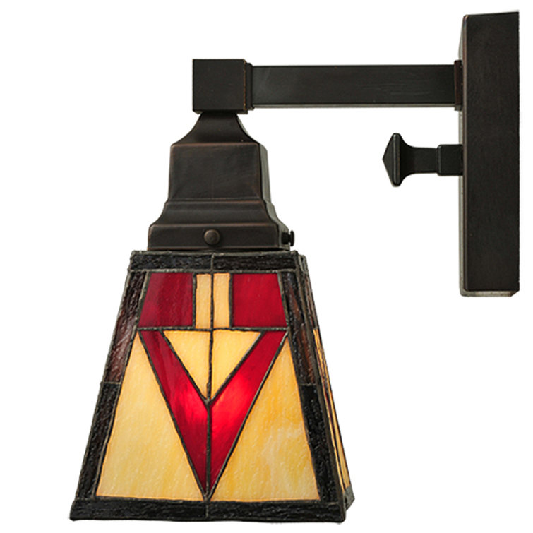 Bronze Mission Lodge 1-Light Dimmable Wall Sconce