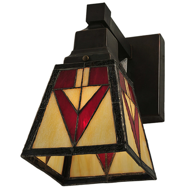 Bronze Mission Lodge 1-Light Dimmable Wall Sconce