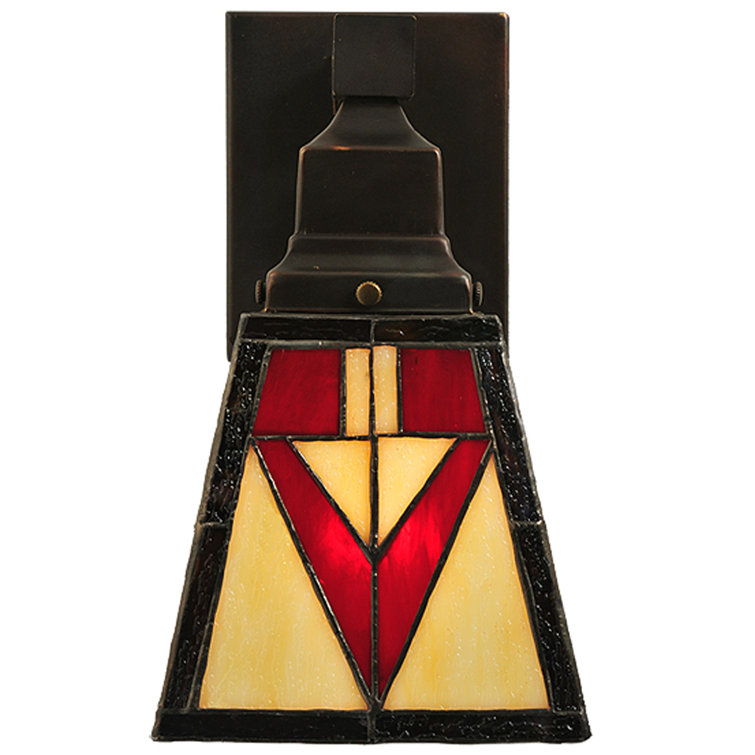 Bronze Mission Lodge 1-Light Dimmable Wall Sconce