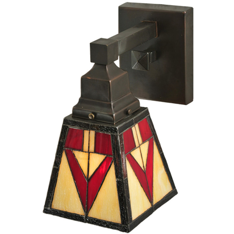 Bronze Mission Lodge 1-Light Dimmable Wall Sconce