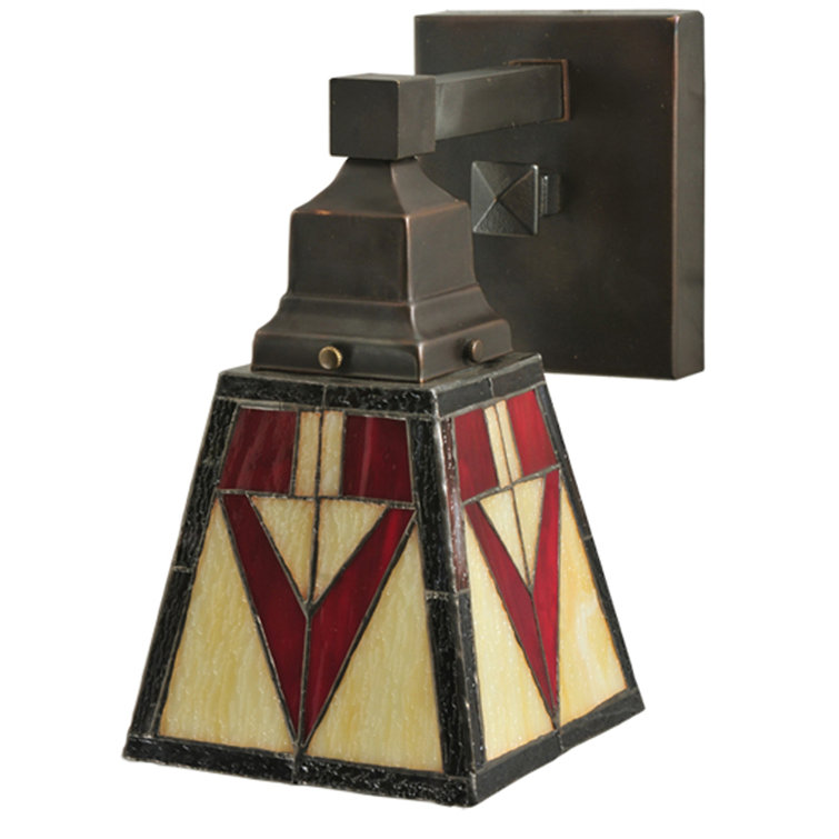 Bronze Mission Lodge 1-Light Dimmable Wall Sconce