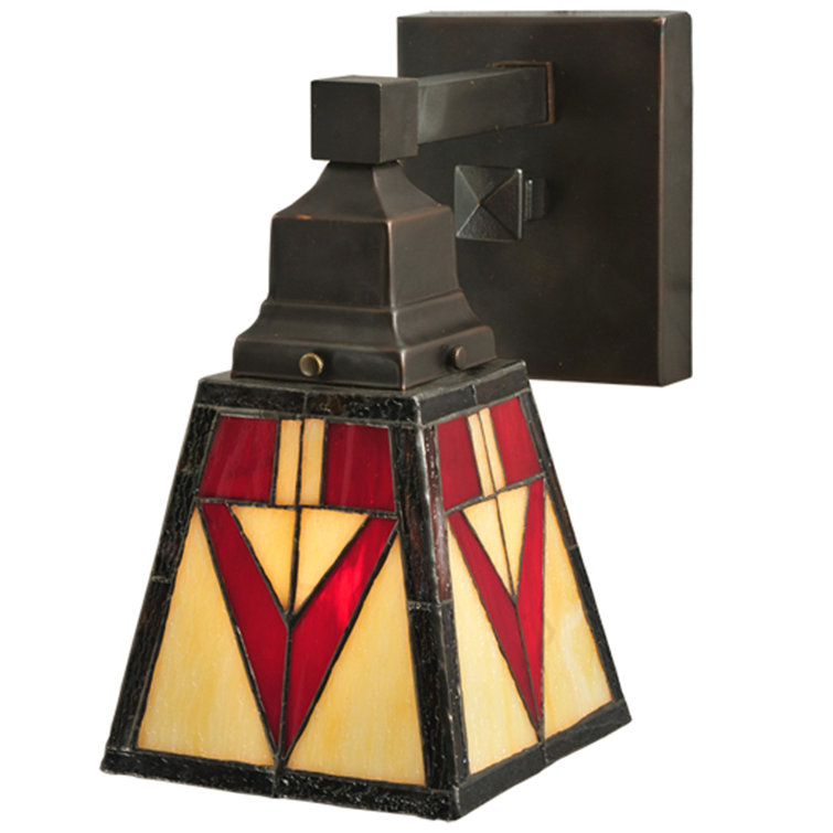 Bronze Mission Lodge 1-Light Dimmable Wall Sconce