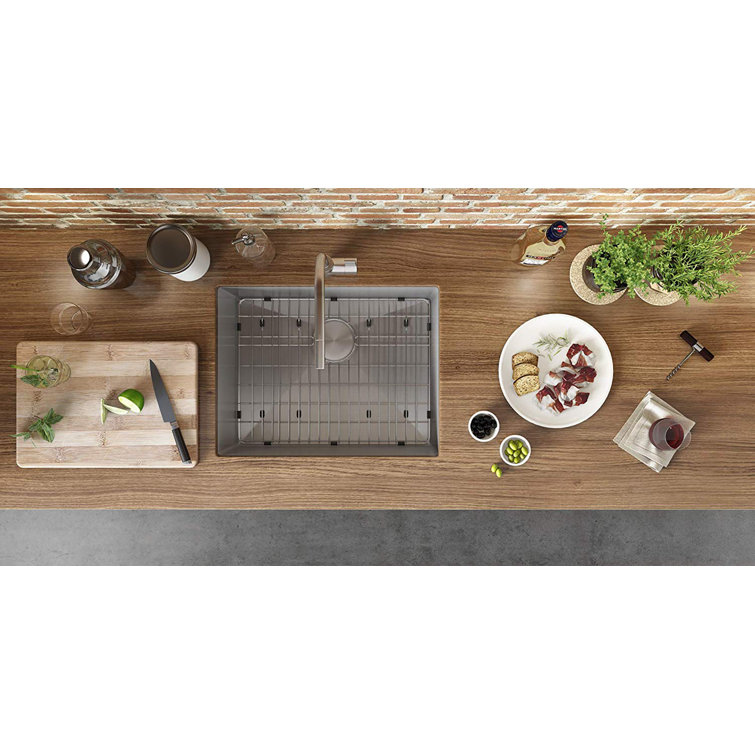 Ruvati Bar Prep Sink Narrow Trough Undermount 16 Gauge Stainless Steel Single Bowl