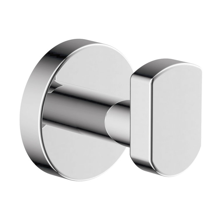 Polished Chrome Modern Metal Wall-Mounted Robe Hook