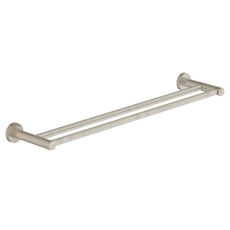 Dia 24" Satin Nickel Wall Mounted Double Towel Bar