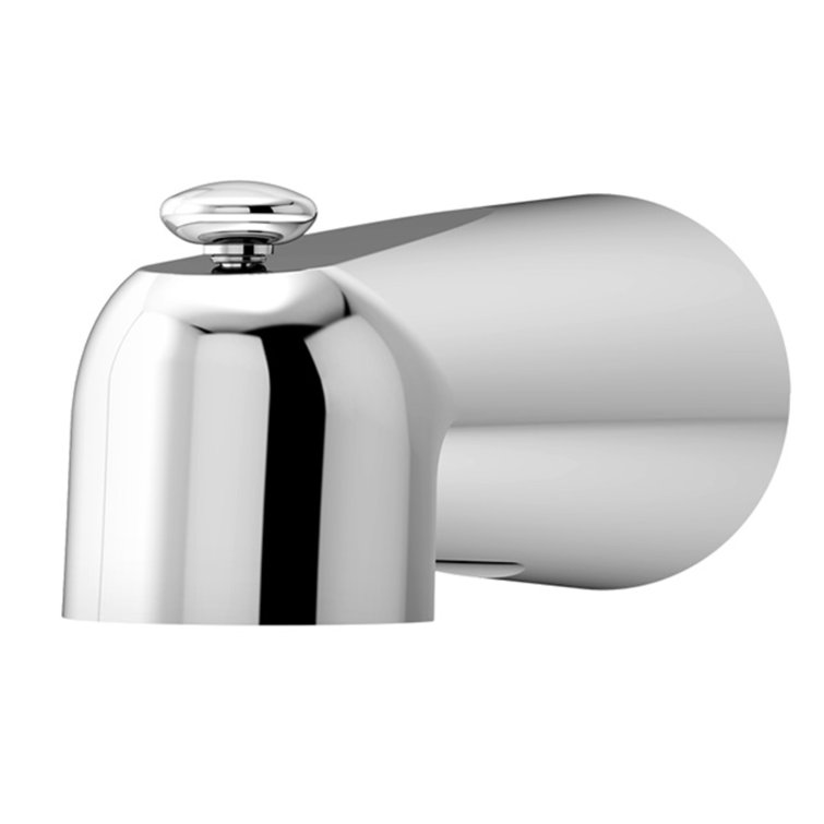 Polished Chrome Wall Mounted Tub Spout with Diverter