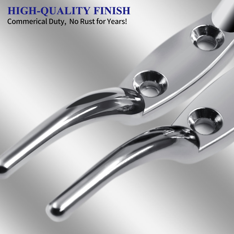Silver Zinc Alloy Flagpole Cleat Hook Set with Screws