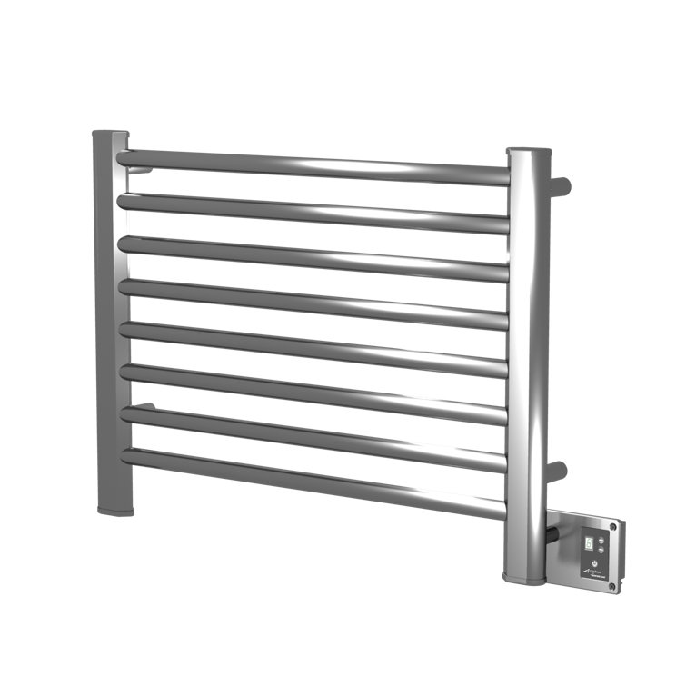 Polished Nickel Modern Wall-Mount Electric Towel Warmer