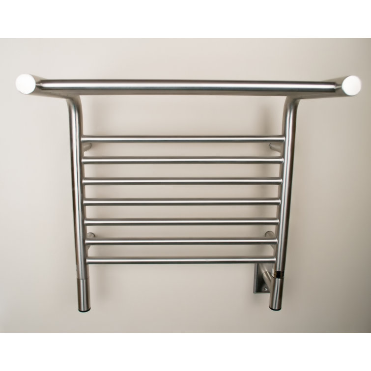Polished Nickel Wall Mounted Stainless Steel Shelf Towel Warmer