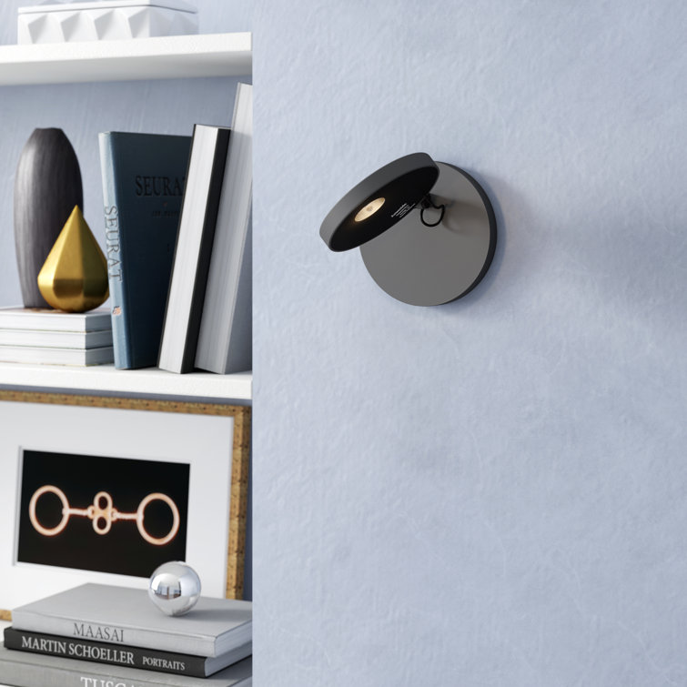 Demetra Anthracite Gray LED Wall Sconce with Adjustable Arm