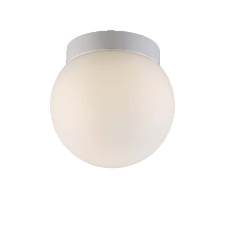 Ethereal Glow Modern White Globe LED Flush Mount