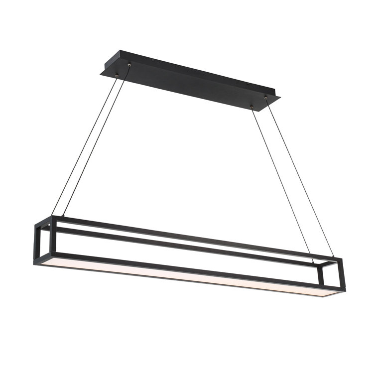 Black LED Indoor/Outdoor Geometric Pendant Light