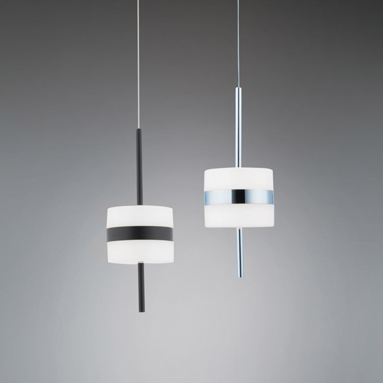 Sleek Chrome LED Mini Pendant with Adjustable Height