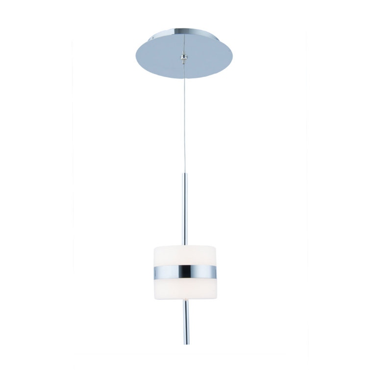 Sleek Chrome LED Mini Pendant with Adjustable Height