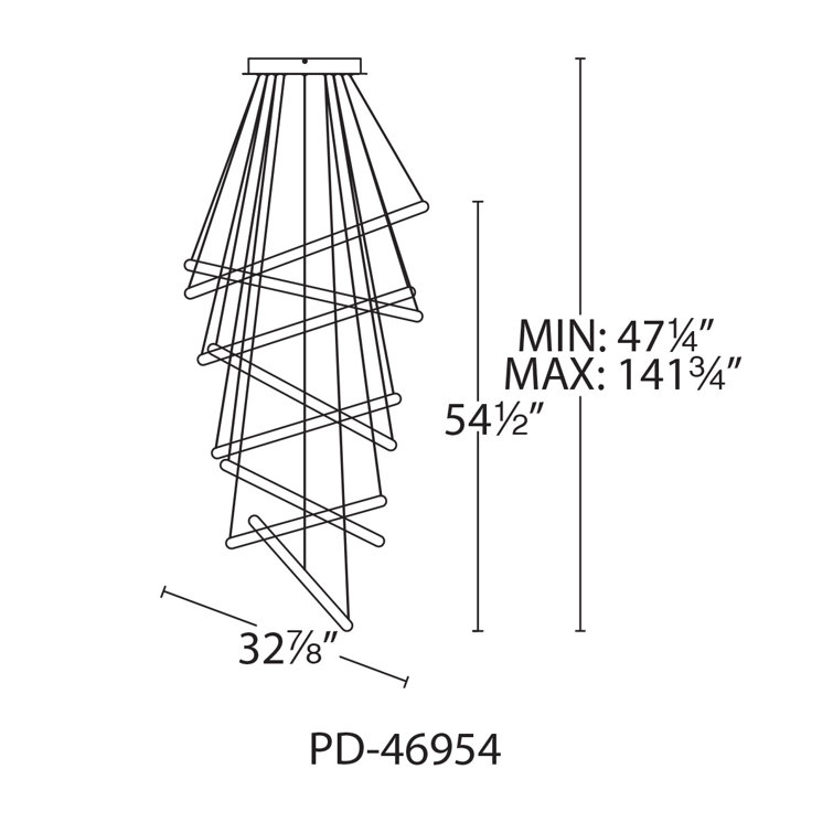 Chrome 6-Light LED Tiered Chandelier