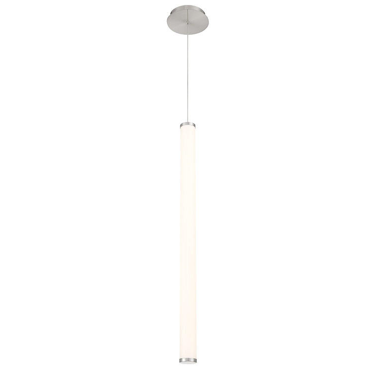 Adjustable Flare LED Pendant Light in Brushed Nickel