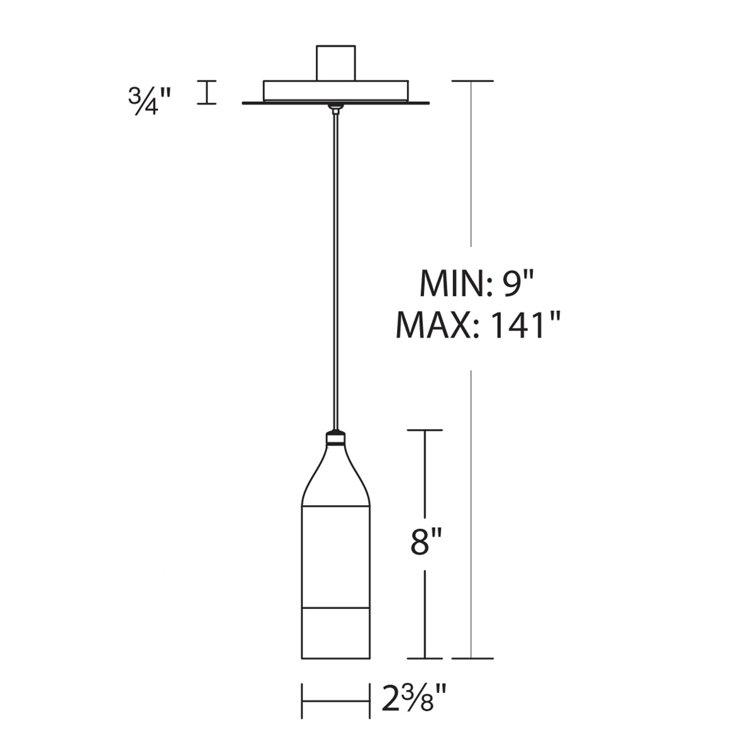 Sleek Black Nickel Mini LED Pendant Light for Indoor/Outdoor Use