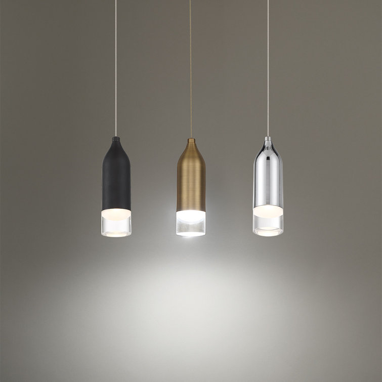 Sleek Black Nickel Mini LED Pendant Light for Indoor/Outdoor Use