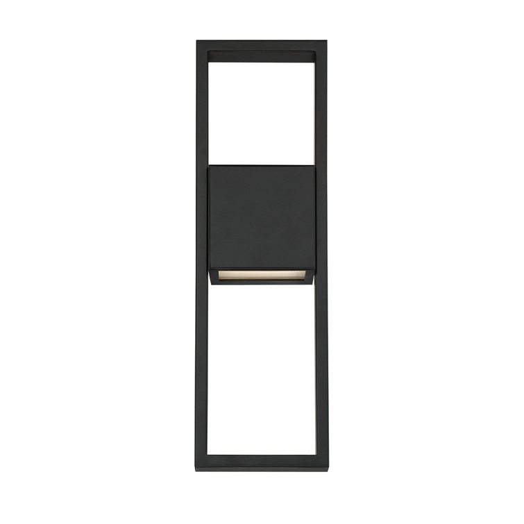 Minimalist Black Aluminum 18" LED Wall Sconce with Dimmable Light