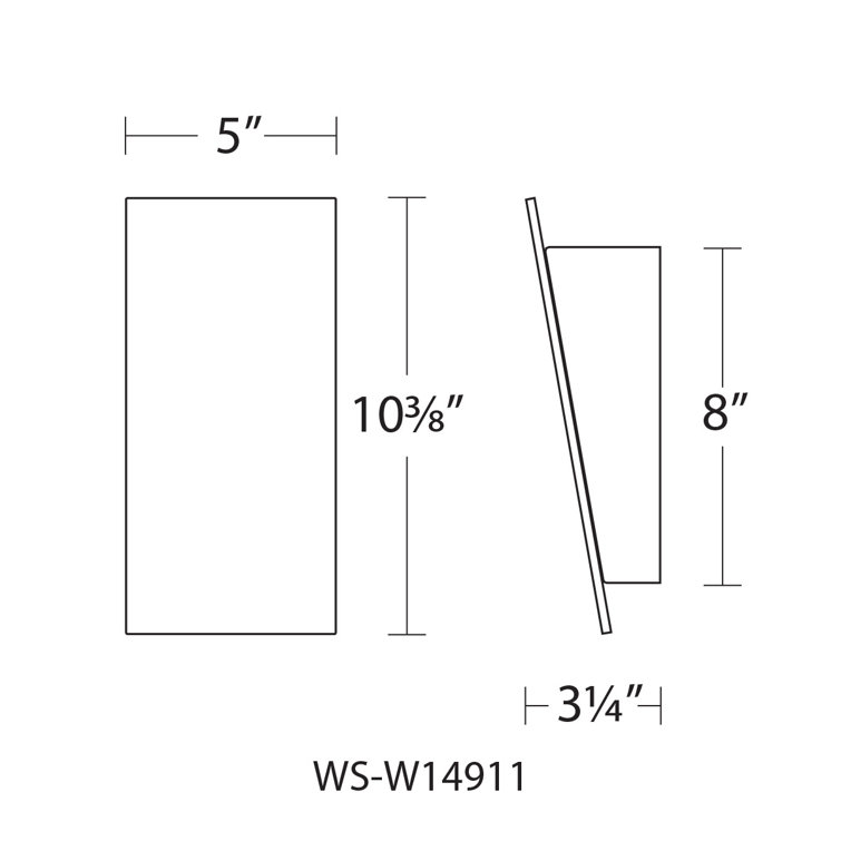 Slant 1-Light Dimmable Black LED Wall Sconce