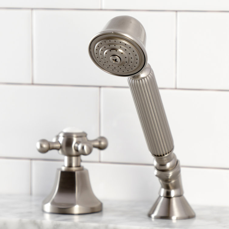 Brushed Nickel Deck Mount Hand Shower with Diverter