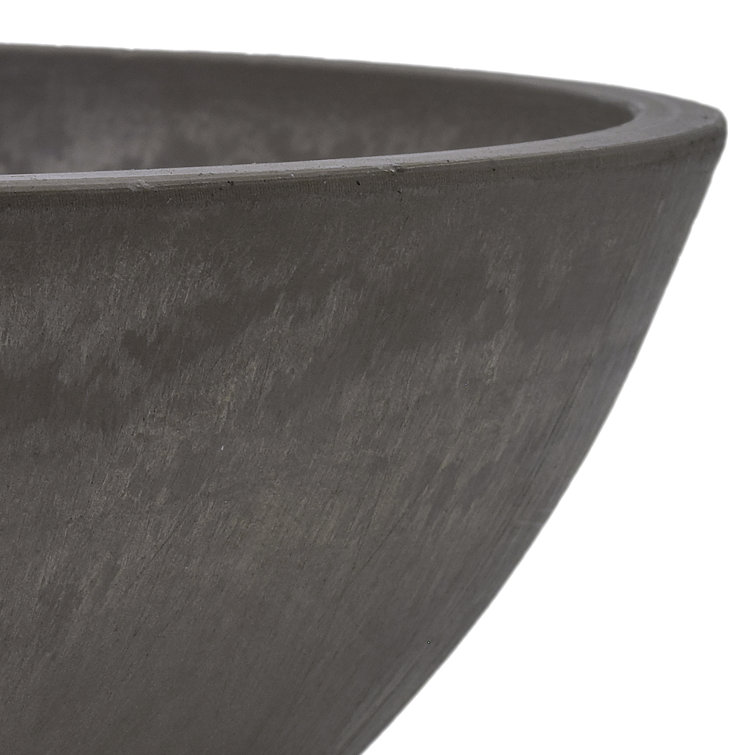Arcadia 10" Dark Charcoal Recycled Garden Bowl Planter