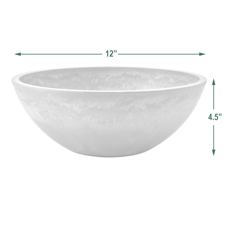 Taupe Classic Transitional Round Tabletop Planter for Indoor & Outdoor
