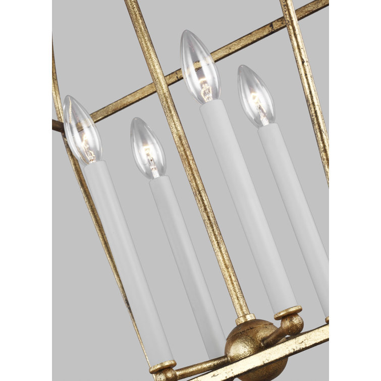 Stonington Antique Gild Mini 4-Light Lantern Geometric Chandelier
